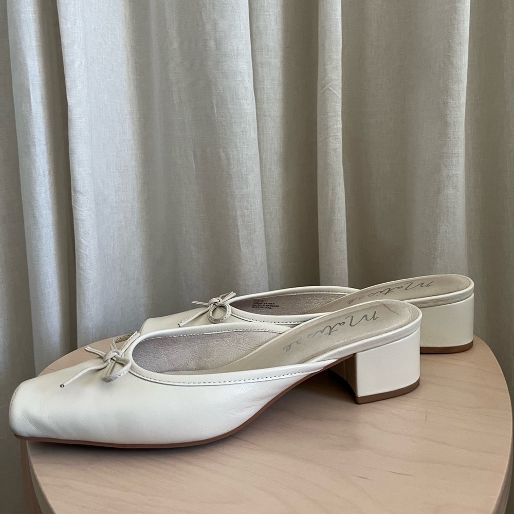 Matisse Basilio ivory leather ballet style mules - Picture 2 of 6